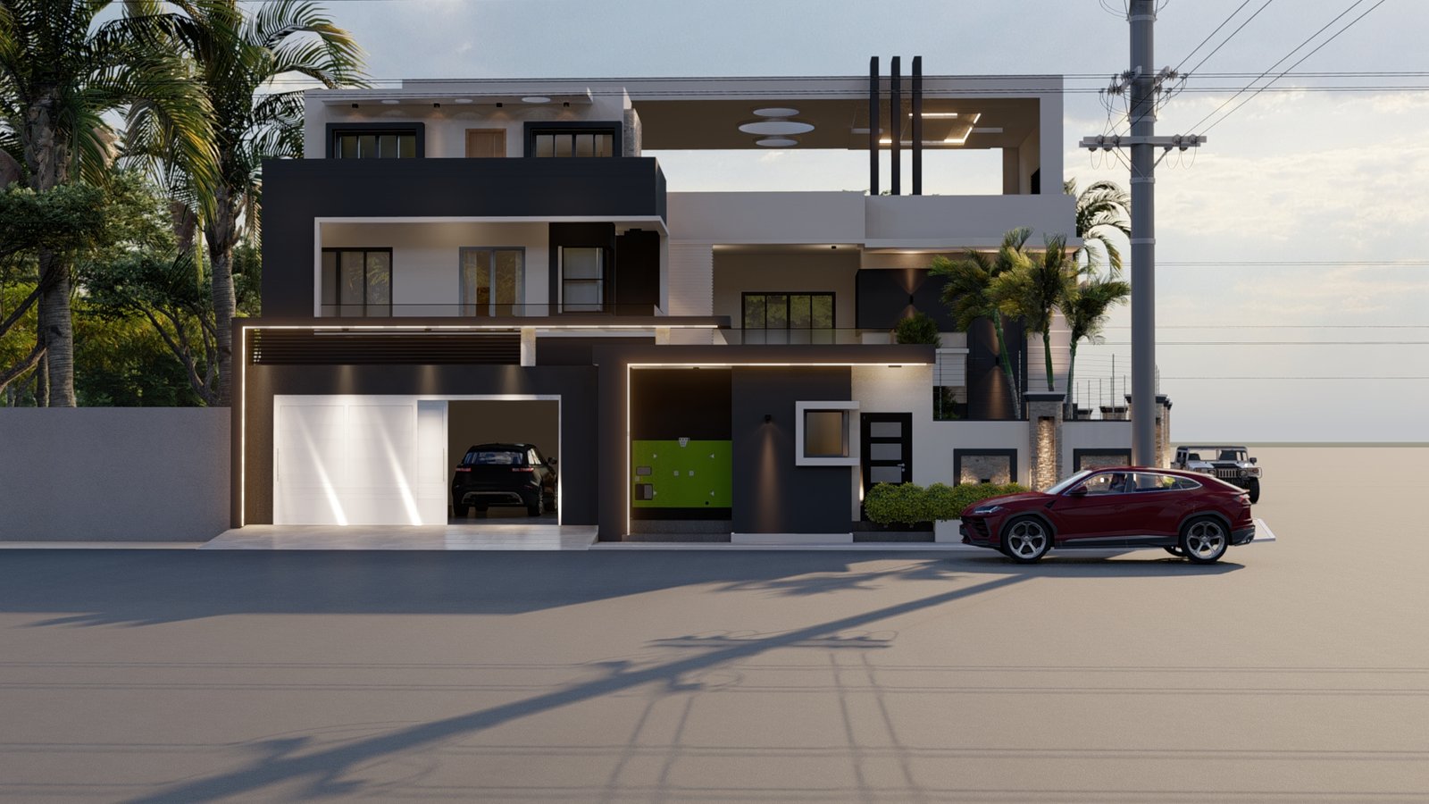 Maison contemporaine d’angle à l’architecture élégante